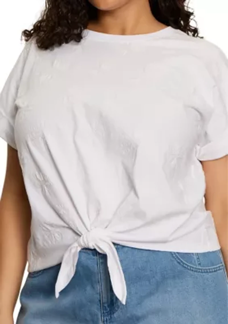 Plus All Day Tie Top