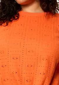 Plus Eyelet All Day Tie T-Shirt
