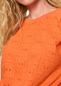 Women's Eyelet All Day Tie Top