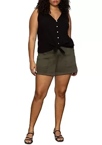Plus Vacation Tie Shell Top