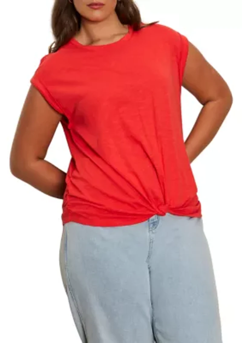 Plus Knotted Muscle T-Shirt