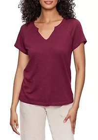 Women's Split Neck T-Shirt