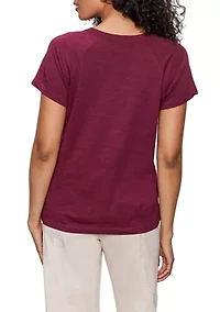 Women's Split Neck T-Shirt