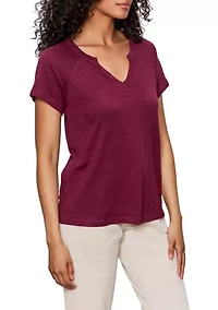 Women's Split Neck T-Shirt