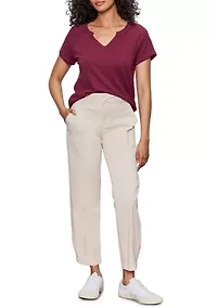 Women's Split Neck T-Shirt