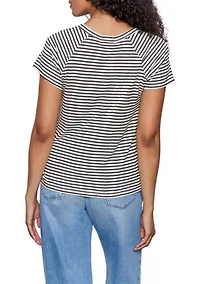 Women's Short Sleeve Notch Neck T-Shirt