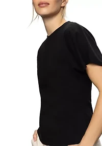 Women's Shirred Waist Dolman T-Shirt