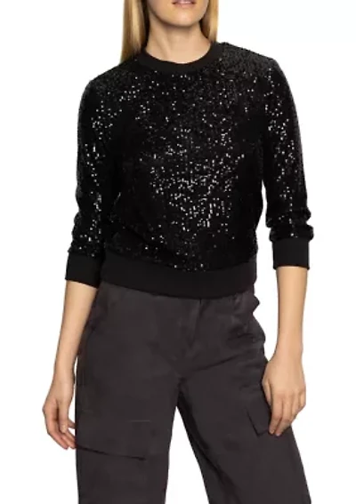 Women's Relaxed Sparkle Popover Top