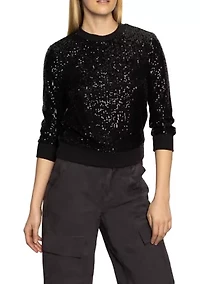 Women's Relaxed Sparkle Popover Top