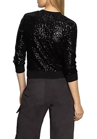 Women's Relaxed Sparkle Popover Top