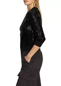 Women's Relaxed Sparkle Popover Top