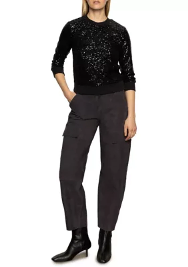 Women's Relaxed Sparkle Popover Top