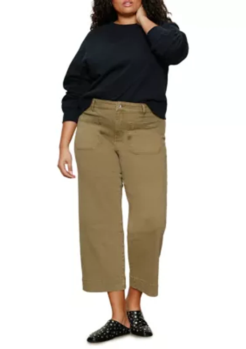 Plus Shirred Sleeve Sweatshirt