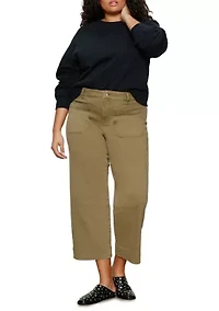 Plus Shirred Sleeve Sweatshirt