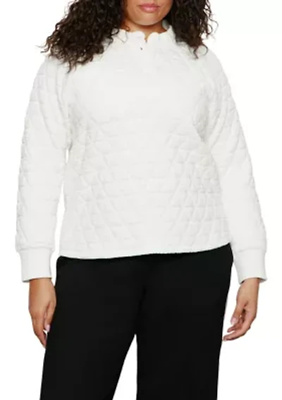 Plus Quilted Popover Jacket