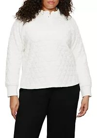 Plus Quilted Popover Jacket