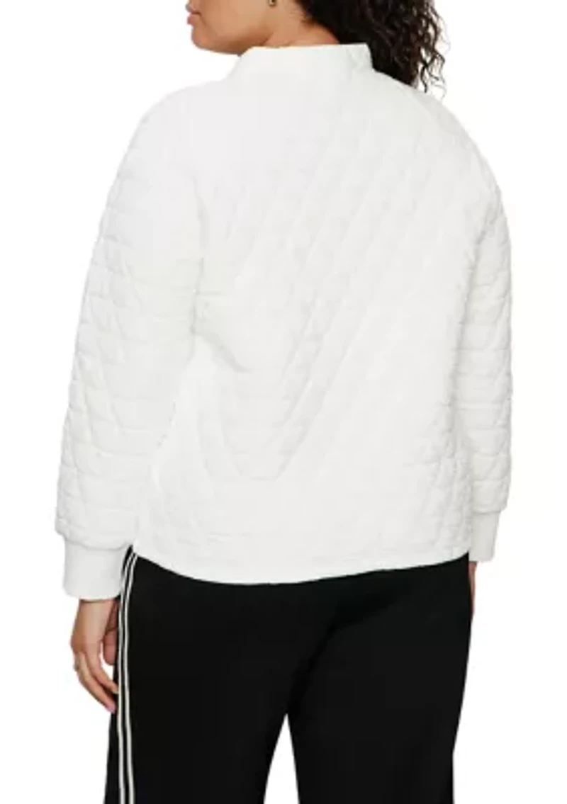 Plus Quilted Popover Jacket