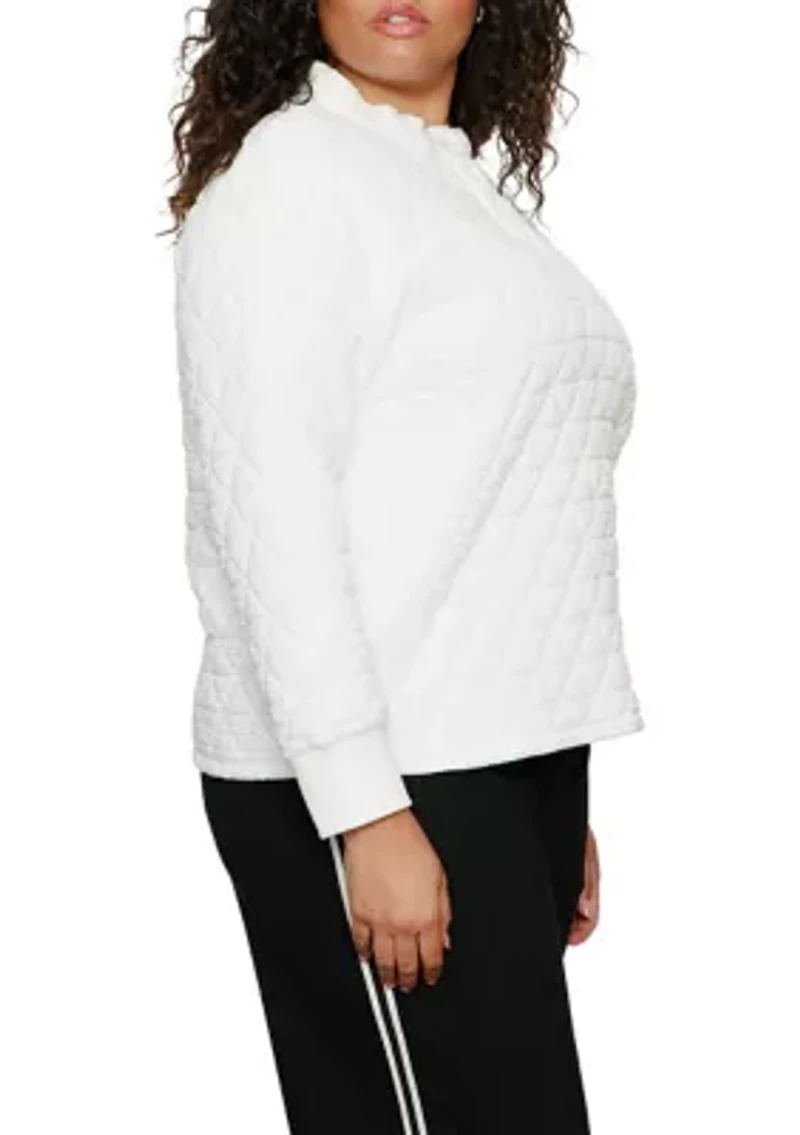 Plus Quilted Popover Jacket