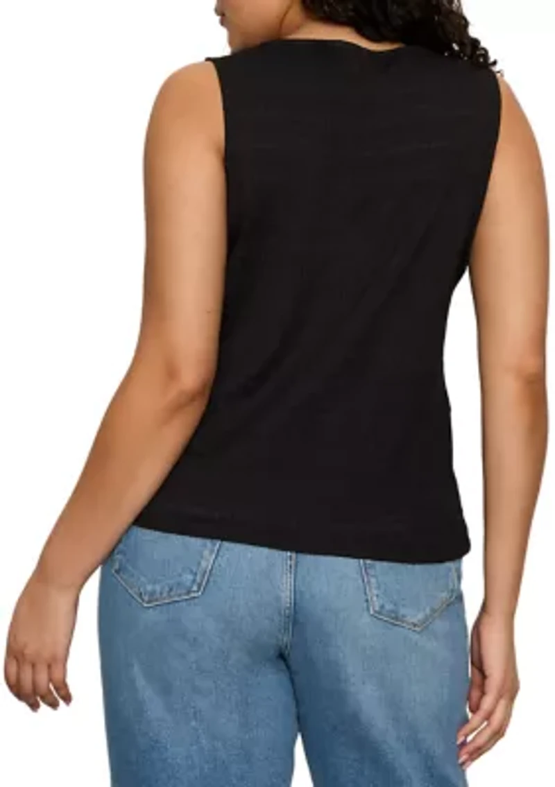 Plus Textured Vacation Shell Top