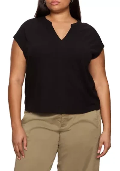 Plus Notched Muscle T-Shirt