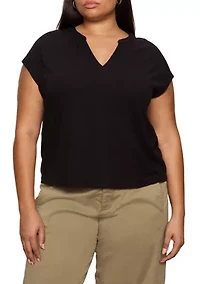 Plus Notched Muscle T-Shirt