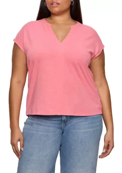 Plus Notched Muscle T-Shirt