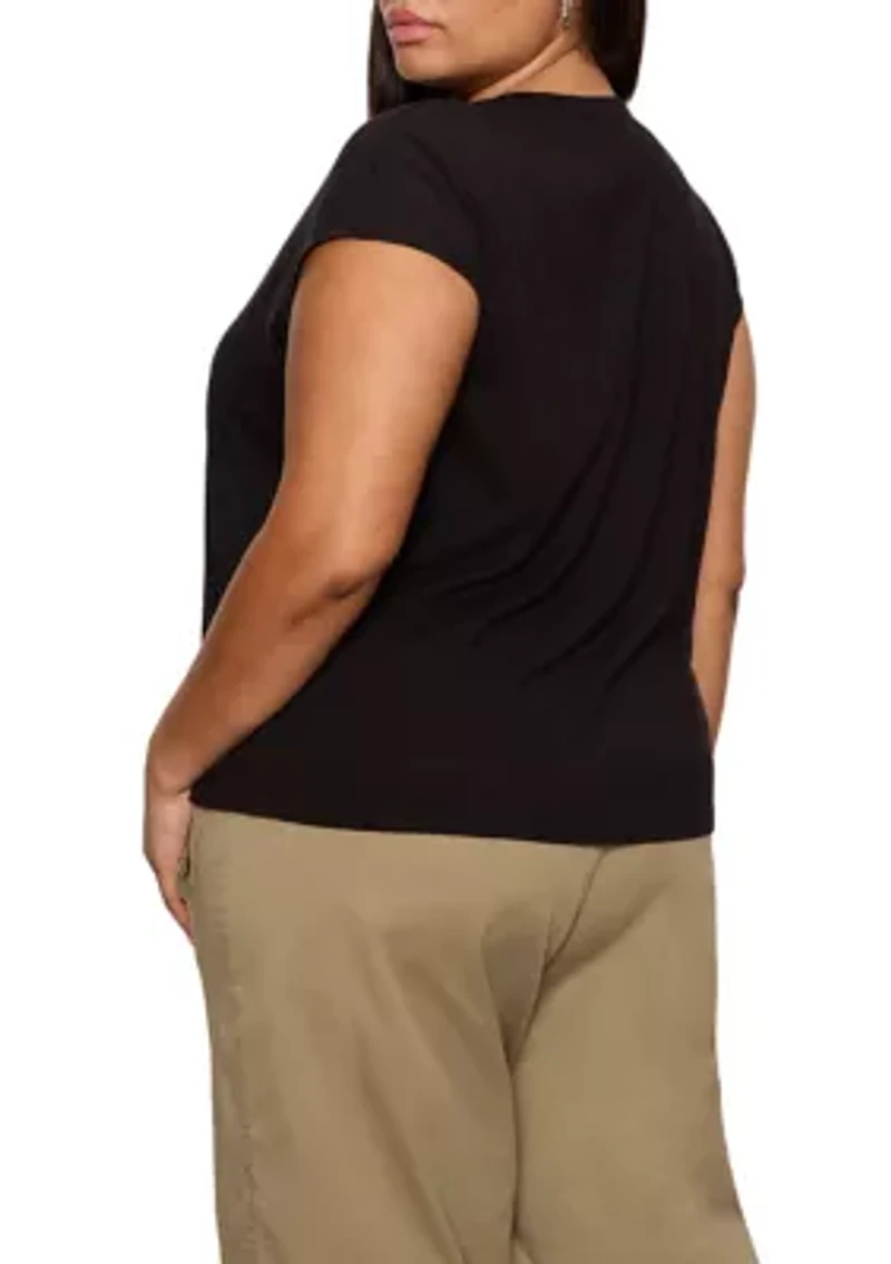 Plus Notched Muscle T-Shirt