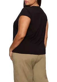 Plus Notched Muscle T-Shirt