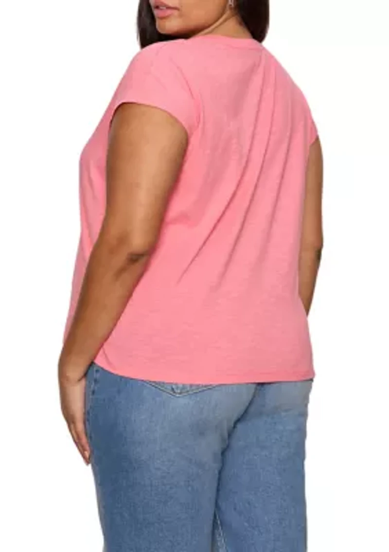 Plus Notched Muscle T-Shirt