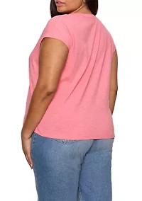 Plus Notched Muscle T-Shirt