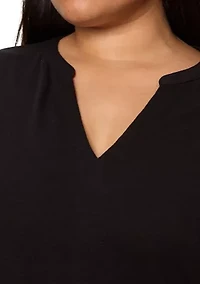 Plus Notched Muscle T-Shirt