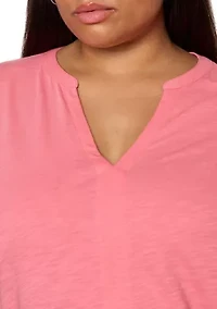 Plus Notched Muscle T-Shirt