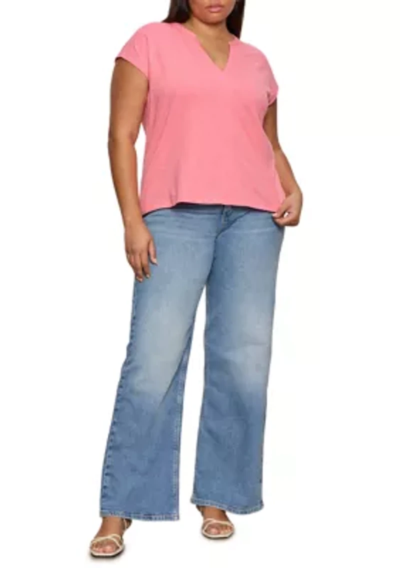 Plus Notched Muscle T-Shirt