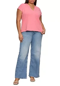 Plus Notched Muscle T-Shirt