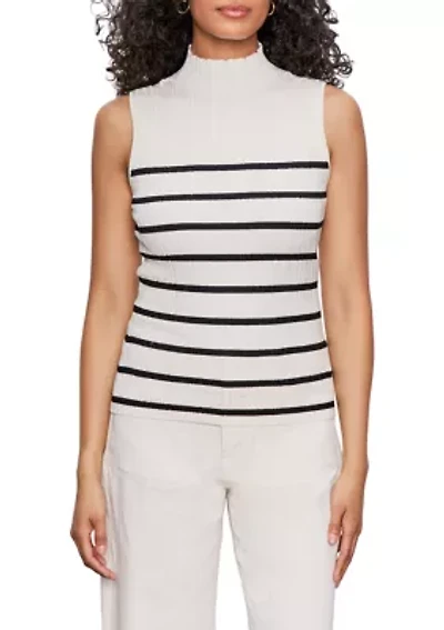 Women's Ribbed Funnel Neck Tank Top