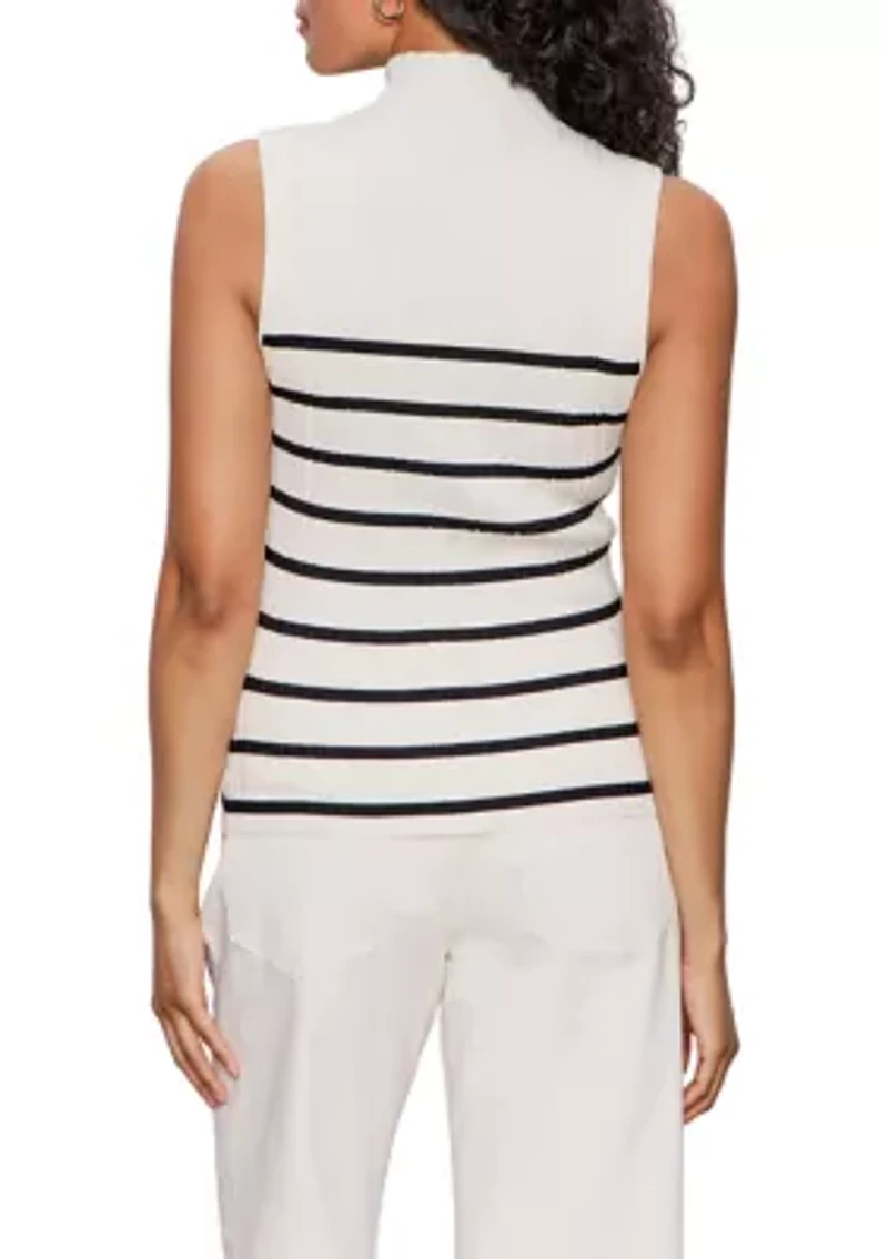 Women's Ribbed Funnel Neck Tank Top