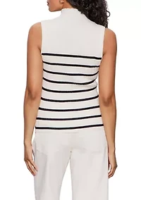 Women's Ribbed Funnel Neck Tank Top
