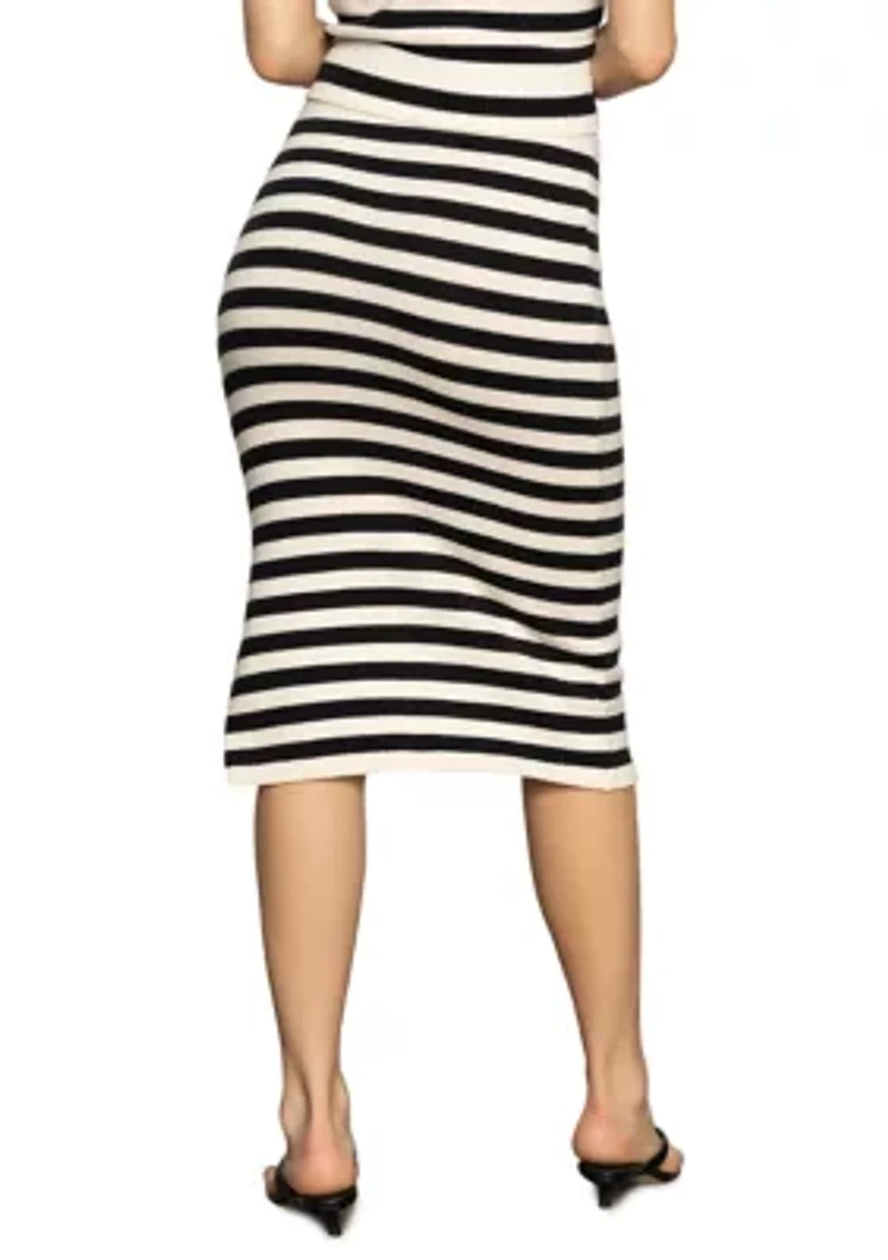 Women's Side Slit Midi Skirt