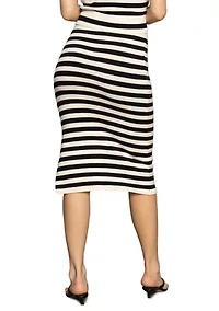 Women's Side Slit Midi Skirt