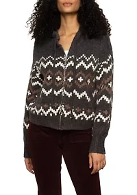 Women's Chuncky Fairisle Zip-Up Hoodie