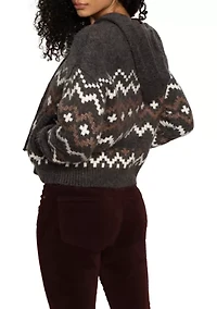 Women's Chuncky Fairisle Zip-Up Hoodie