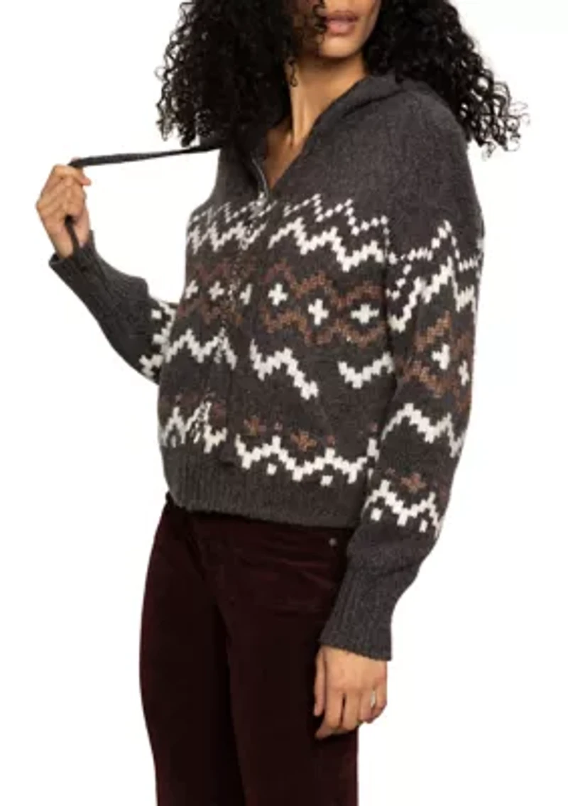 Women's Chuncky Fairisle Zip-Up Hoodie