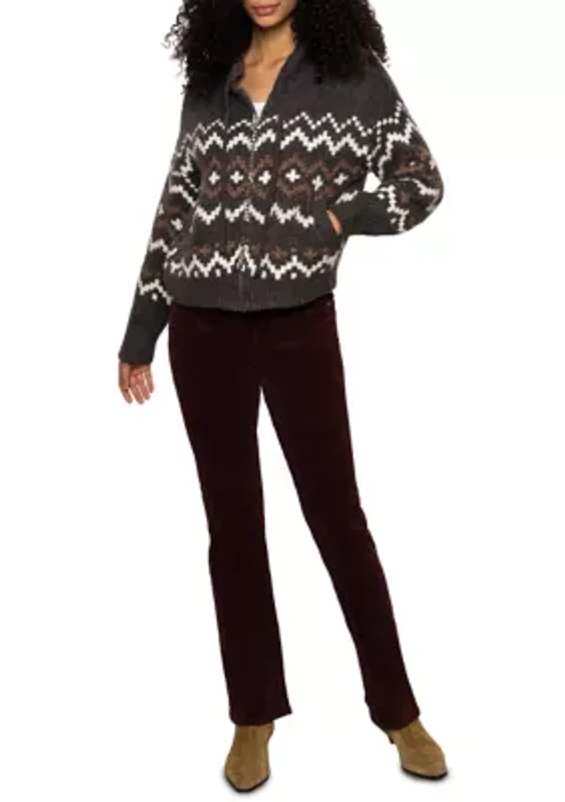 Women's Chuncky Fairisle Zip-Up Hoodie