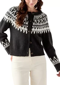Women's Fair Isle Crew Neck Cardigan