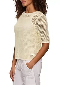 Open Knit Sweater Top