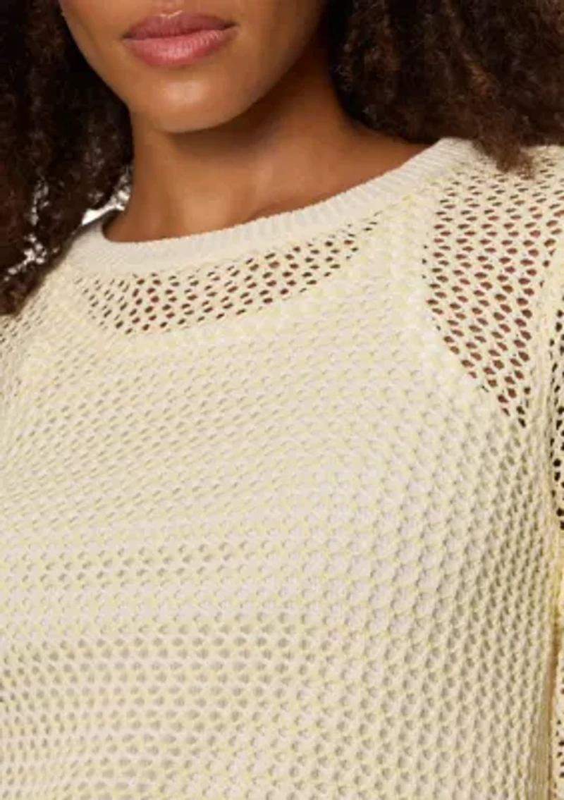Open Knit Sweater Top