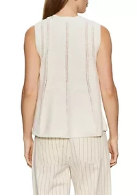 Sleeveless EASY Pointelle Top