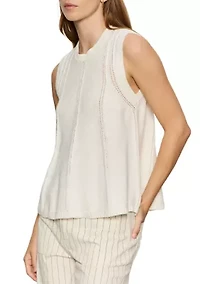 Sleeveless EASY Pointelle Top