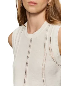 Sleeveless EASY Pointelle Top