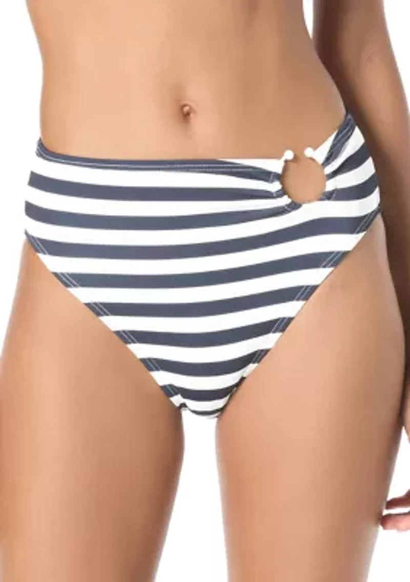 High Waist Side Ring Bikini Bottom